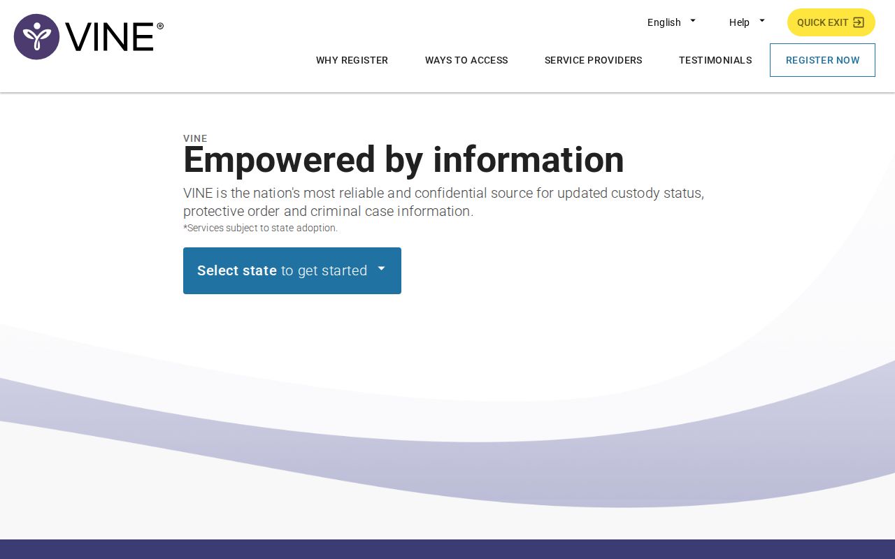 Winkler County VINELink inmate search and release alert interface